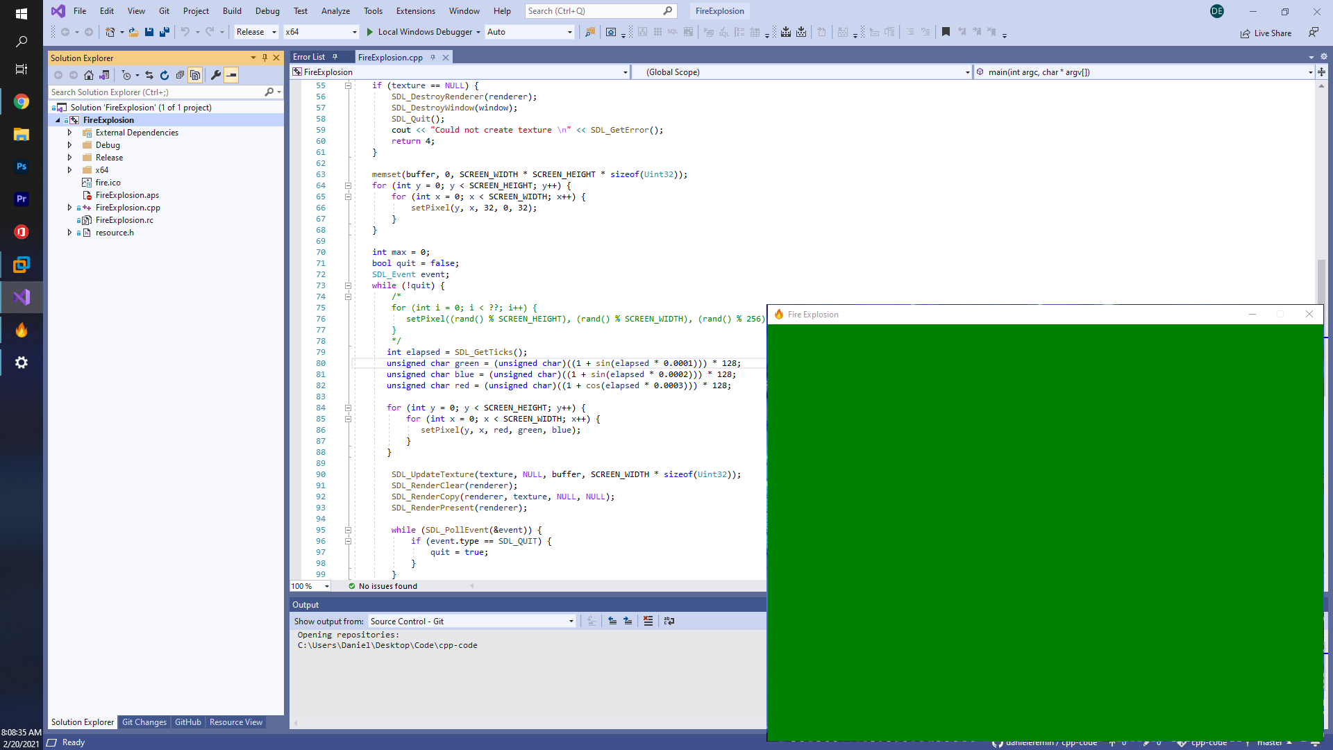 Program and Code in Screen Shot